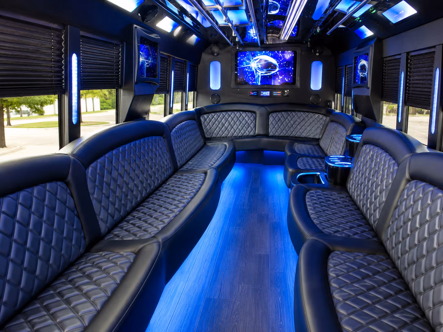 Sunnyvale Birthday, Sweet 16, & Quinceañera Transportation party bus exterior