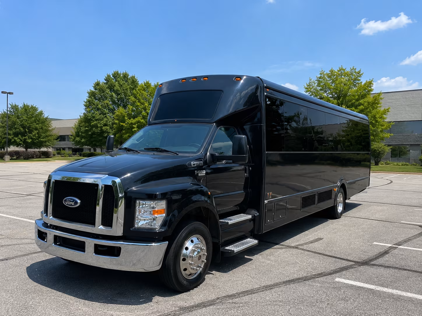 Sunnyvale Private Event Transportation party bus exterior
