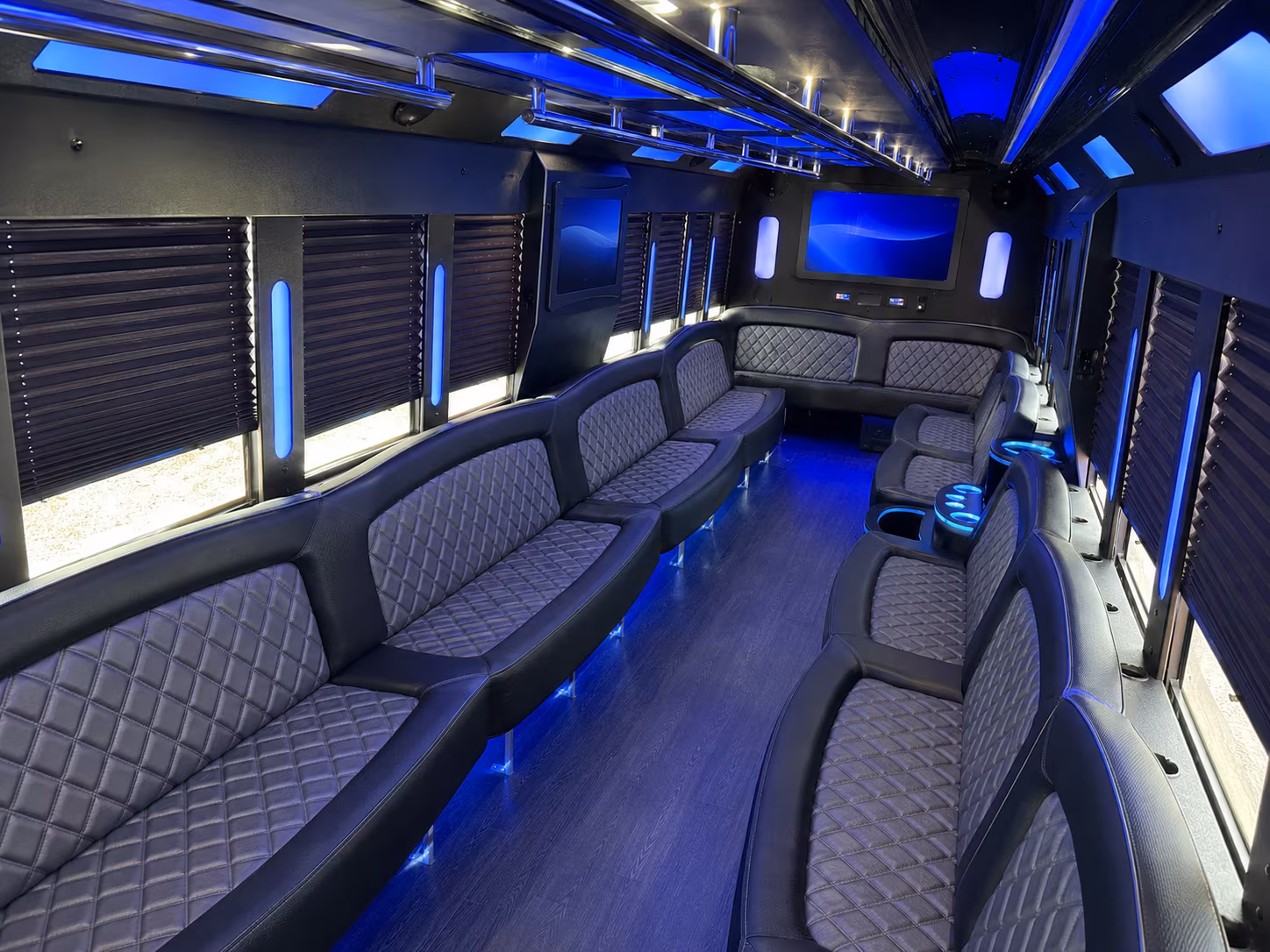 Sunnyvale Sporting Event Transportation party bus exterior