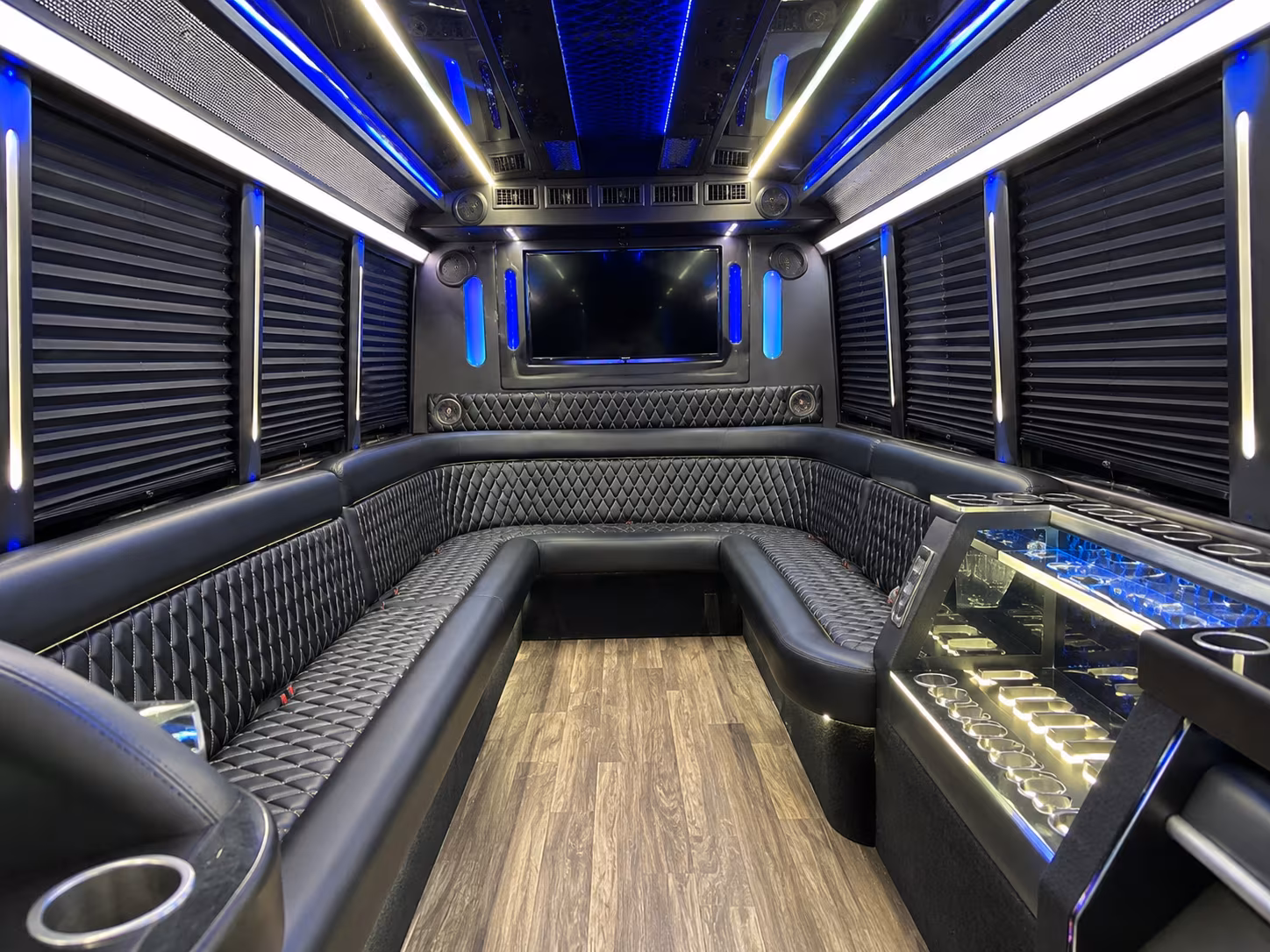 Sunnyvale Wedding Transportation party bus exterior