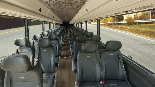 Interior of Charter Bus Company Sunnyvale's 25 Passenger Mini Bus in Sunnyvale
