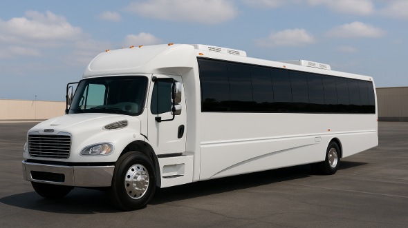 Exterior of Charter Bus Company San Mateo's 30 Passenger Party Bus in San Mateo
