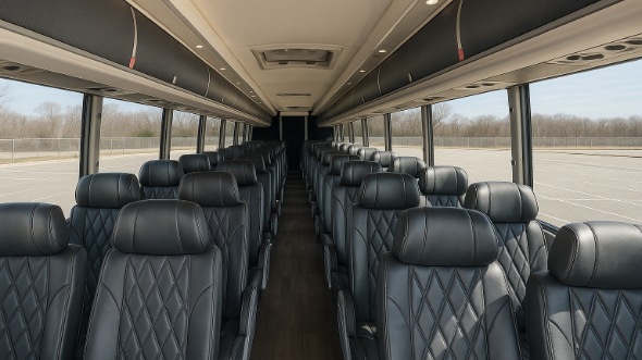 Interior of Charter Bus Company Sunnyvale's 48 Passenger Charter Bus in Sunnyvale