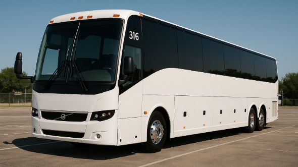 Exterior of Charter Bus Company Palo Alto's 50 Passenger Party Bus in Palo Alto