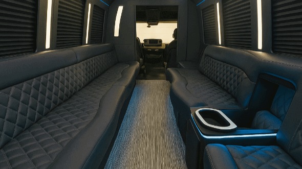 sunnyvale 28 passenger party bus inside