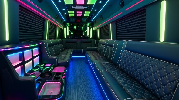 sunnyvale 40 passenger party bus interior